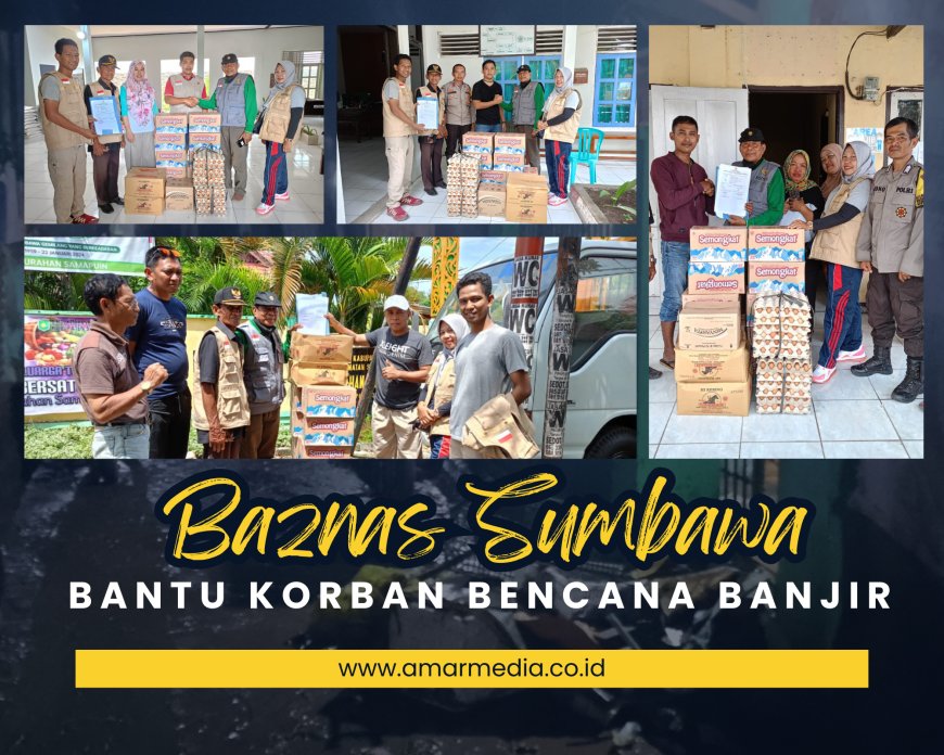 Baznas Sumbawa Bantu Korban Bencana Banjir