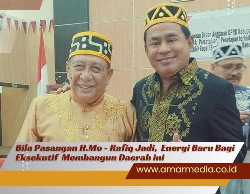 Bila Pasangan H Mo Rafiq Jadi, Energi Baru Bagi Eksekutif Membangun Daerah ini