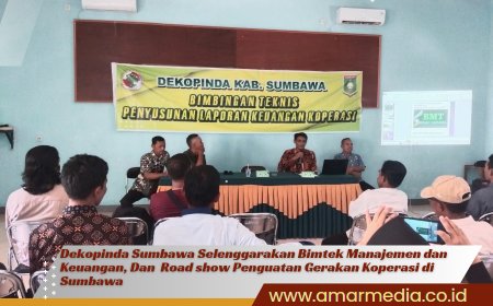 Dekopinda Sumbawa Selenggarakan Bimtek Manajemen dan Keuangan, dan Road show Penguatan Gerakan Koperasi di  Sumbawa