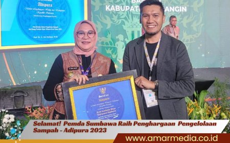 Selamat!  Pemda Sumbawa Raih Penghargaan Pengelolaan Sampah - Adipura 2023