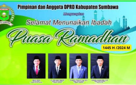 Pimpinan dan Anggota DPRD Kabupaten Sumbawa Mengucapkan Selamat Menunaikan Ibadah Puasa Ramadhan 1445 H