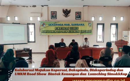 Kolaborasi Majukan Koperasi, Dekopinda, Diskoperindag dan UMKM Road Show  Bimtek Keuangan dan  Launching SimakkKop