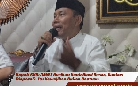 Bupati KSB: AMNT Berikan Kontribusi Besar, Kaukus Diapora5:  Itu Kewajiban Bukan Bantuan