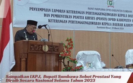 Sampaikan LKPJ,  Bupati Sumbawa Sebut Prestasi Yang Diraih Secara Nasional Selama Tahun 2023