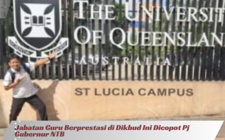 Jabatan Guru Berprestasi di Dikbud Ini Dicopot Pj Gubernur NTB