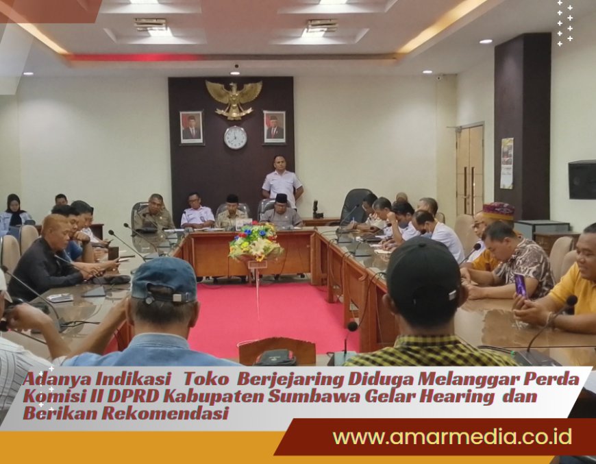 Adanya Indikasi   Toko  Berjejaring Diduga Melanggar Perda,  Komisi II DPRD Kabupaten Sumbawa Gelar Hearing  dan Berikan Rekomendasi