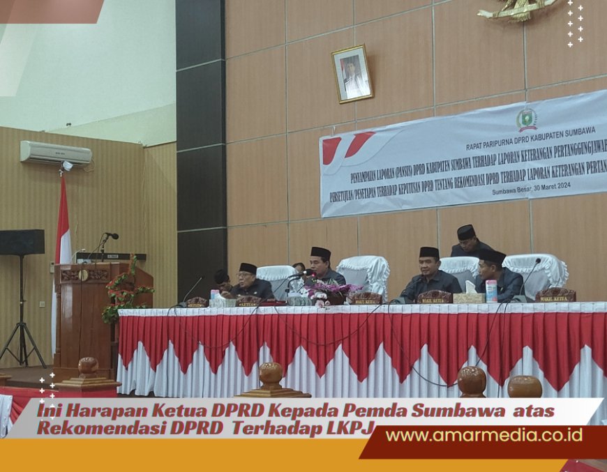 Ini Harapan Ketua DPRD Kepada Pemda atas Rekomendasi DPRD