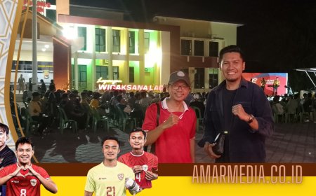 KNPI, Polres Sumbawa dan Bikers Sumbawa Bersatu Gelar Nobar Semi Final Piala AFC U23