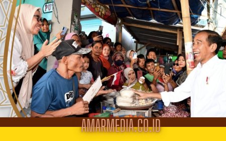 Tinjau Harga Bahan Pokok di Pasar Seketeng, Presiden: Baik dan Turun