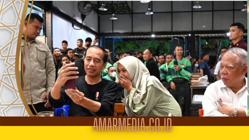 Presiden Jokowi Santap Mi dan Sapa Warga Mataram