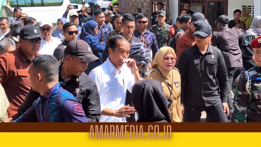 Kedatangan Presiden RI  Ke Pasar Seketeng Sumbawa Disambut Antusias Ribuan Warga dan Pedagang