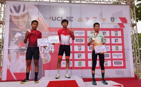Membanggakan! Abid Pradipta Suardi Boyong 3 Medali Pada Kejurnas Balap Sepeda 2024 di Batam