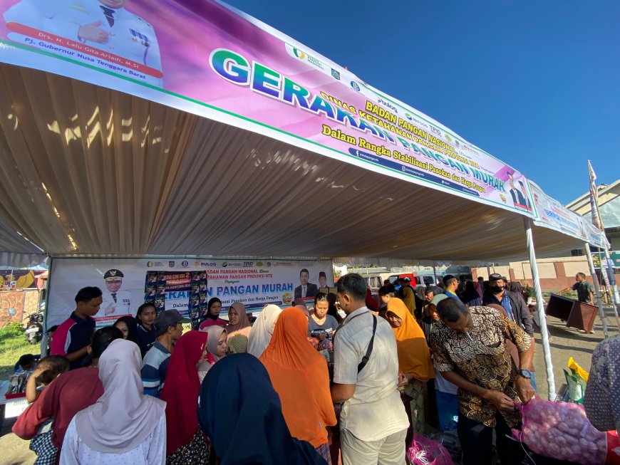 Dinas Ketahanan Pangan NTB Gelar GPM di Lapangan Tanak Tepong Narmada Jelang Idul Adha