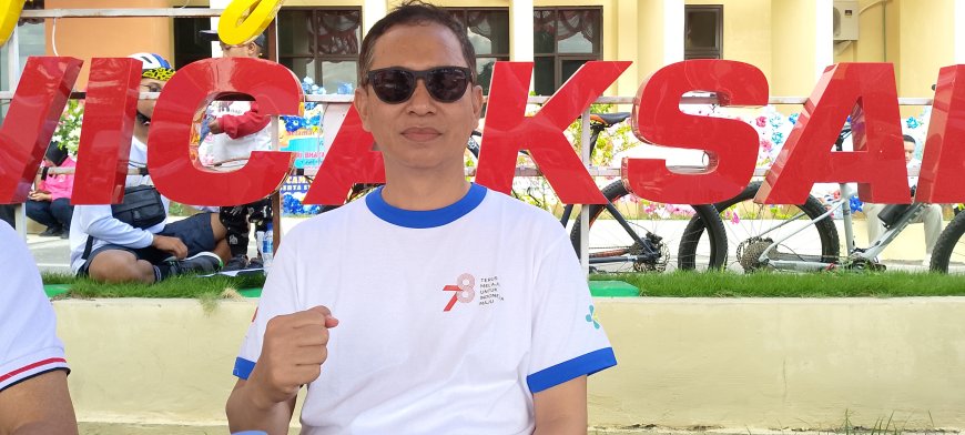 Semarak HUT Bhayangkara Ke 78 Kadis   Kesehatan  Sumbawa  Apresiasi Samota Bhayangkara Fun Bike