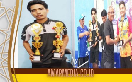 Risman Raih Gelar Juara di Dua Divisi Kejuaraan Tenis Meja MYM Cup 2024