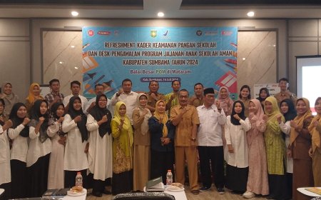 Balai  BPOM di Mataram Gelar Refreshment Kader Keamanan Pangan Sekolah di Sumbawa  Perkuat PJAS