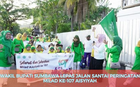 Wakil Bupati Sumbawa Lepas Jalan Santai Peringatan Milad ke-107 Aisyiyah