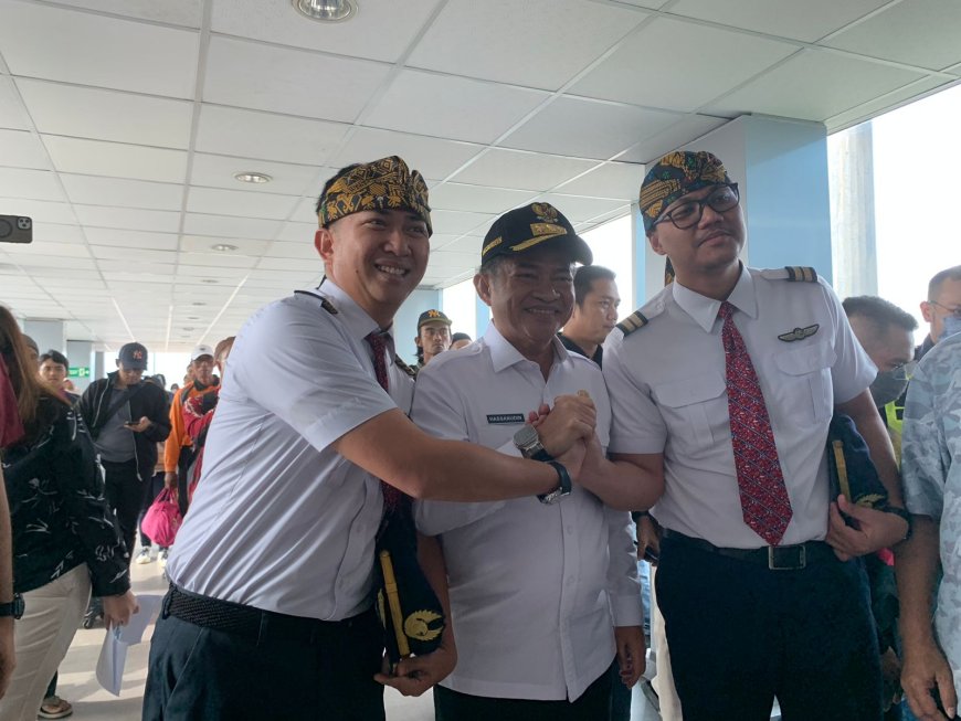 Hubungkan NTB dan Kalimantan Lebih Mudah, Pj Gubernur Hassanudin Resmikan Rute Penerbangan BPN-LOP/LOP-BPN