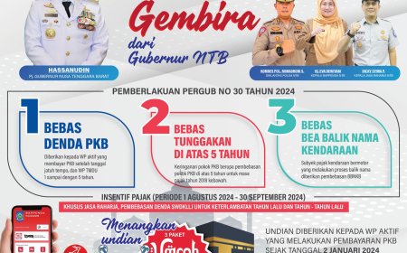 Gubernur NTB Berlakukan Insentif Pajak Kendaraan dan Berikan Hadiah Umroh dan Motor, Hj. Eva : Segera Manfaatkan Kesempatan Ini!
