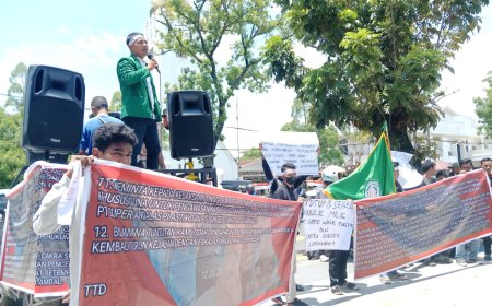 BEM UMN AW Medan Langsungkan Aksi Unjuk Rasa Perihal Persoalan PT SAP & PT CSL