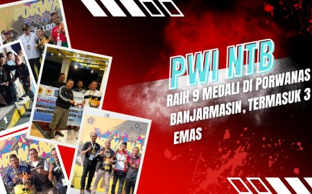 PWI NTB Raih 9 Medali di Porwanas Banjarmasin, Termasuk 3 Emas