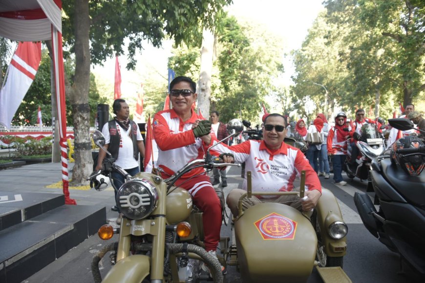 Rangkaian HUT ke-79 RI, Pj Gubernur Gelar "Riding Merdeka" bersama Forkopimda