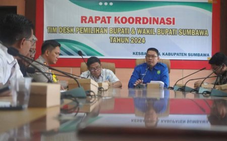 Sukseskan Pilkada, Pemda Sumbawa Gelar Rakor Tim Desk Pilkada 2024