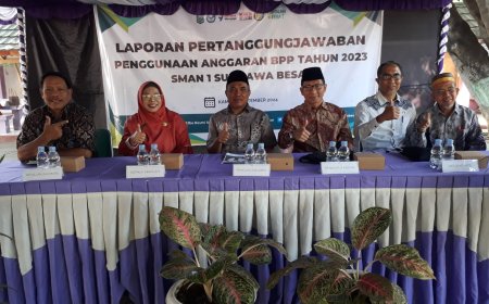 SMAN 1 Sumbawa Besar dan Komite Sekolah Launching Program Infaq Pendidikan
