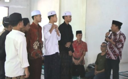 Didampingi Koordinator Pulau Sumbawa, Cawagub Haji Firin Tes Hapalan Qur'an Santri Ponpes