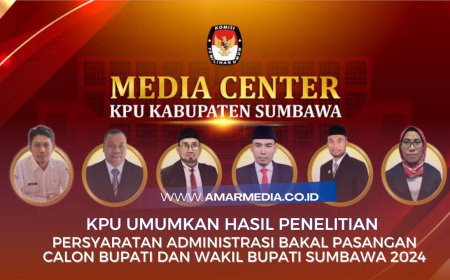 KPU Umumkan Hasil Penelitian Persyaratan Administrasi Bakal Pasangan Calon Bupati dan Wakil Bupati Sumbawa 2024