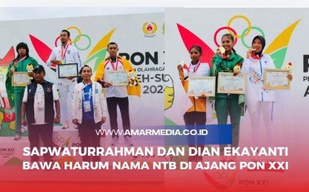 Sapwaturrahman dan Dian Ekayanti Bawa Harum Nama NTB di Ajang PON XXI