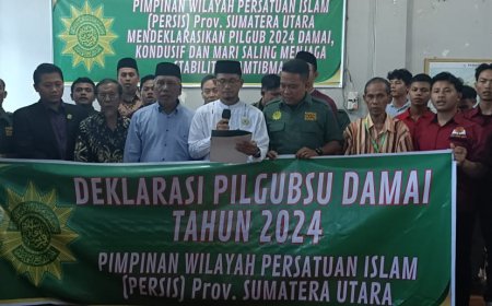 PW Persatuan Islam Sumut, Gelar Deklarasi Dukung Pilgubsu Damai 2024