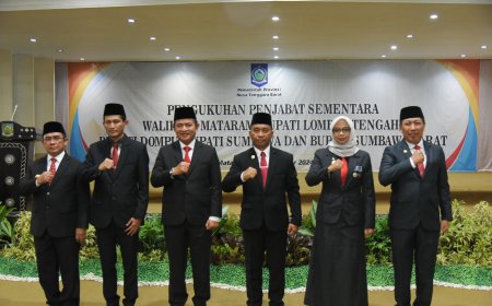 Pj Gubernur NTB, Kukuhkan 5 Pejabat Sementara Bupati dan  Walikota