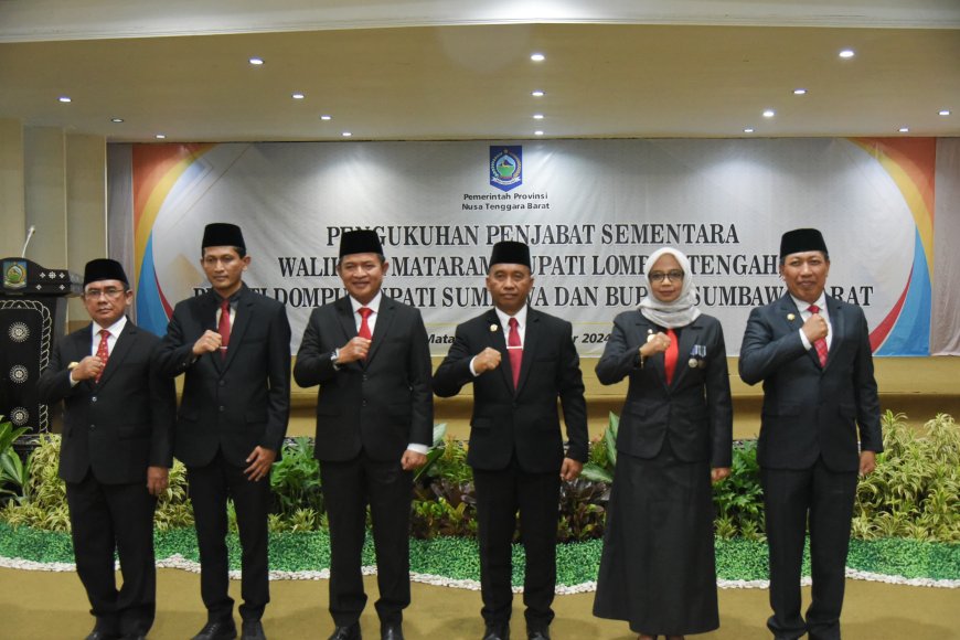Pj Gubernur NTB, Kukuhkan 5 Pejabat Sementara Bupati dan  Walikota