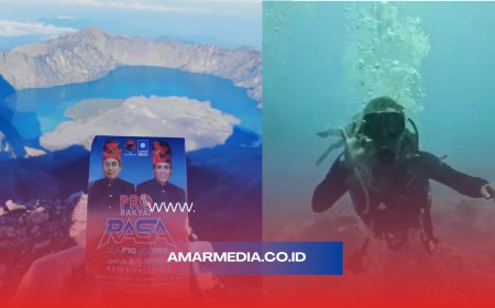Generasi Muda  Mendaki  Gunung Rinjani  dan Menyelam Di Lautan Doakan RASA Menang Raih Suara Tertinggi