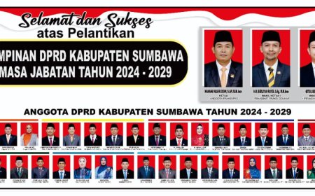 Anggota DPRD Kabupaten Sumbawa Mengucapkan Selamat Dan Sukses Pelantikan Pimpinan DPRD Kabupaten Sumbawa Masa Jabatan 2024-2029
