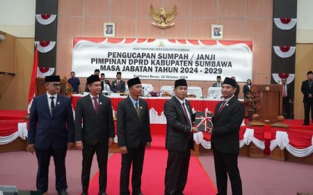 Dilantik Jadi Ketua. Nanang Nasiruddin Ajak Laksanakan Tugas dengan Penuh Integritas  dan Apresasi Pimpinan DPRD Sebelumnya