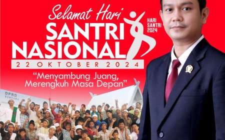 Wakil Ketua II DPRD Kabupaten Sumbawa Gitta Liesbano SH MKn Mengucapkan Selamat Hari Santri Nasional