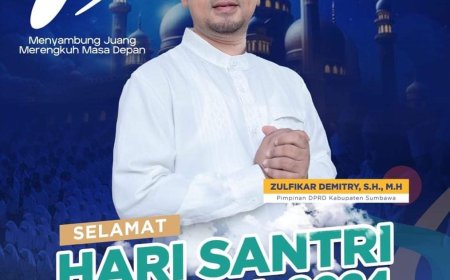 Wakil Ketua III DPRD Zulfikar Demitry SH MH Mengucapkan Selamat Hari Santri Nasional