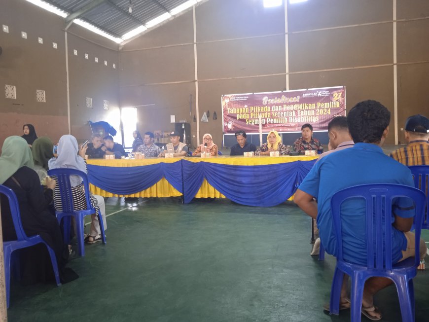 KPU  Sumbawa bersama LPPDPS NTB  Mensosialisasikan Tahapan Pilkada dan Pendidikan Pemilih Bagi Disabilitas.
