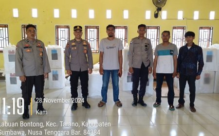 Jajaran Polsek Perketat Pengamanan Kotak Suara   Jelang Penghitungan Suara Tingkat PPK