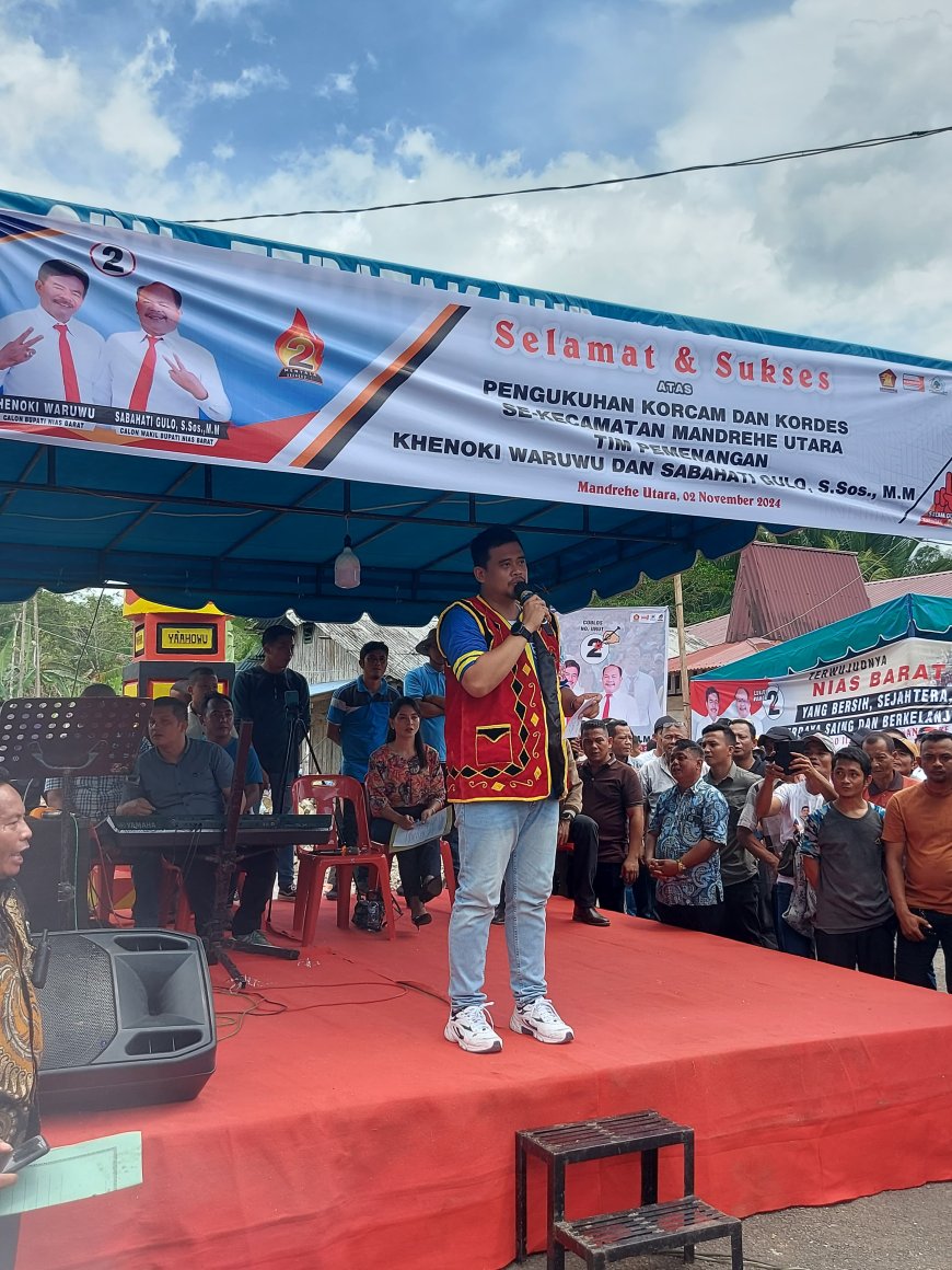 Ketua Tim Palito Maruli Siahaan Hadiri Acara Deklarasi Relawan Bobby-Surya di Nias