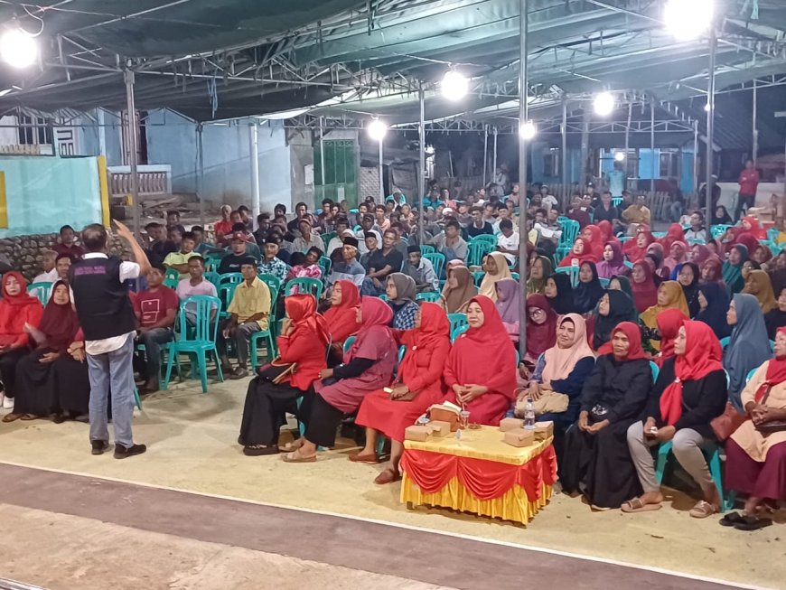 Kampanye   di Desa  Sabedo Utan. Rafiq Sahril Sampaikan Program Unggulan dan Siap Tuntaskan Perbaikan Jalan