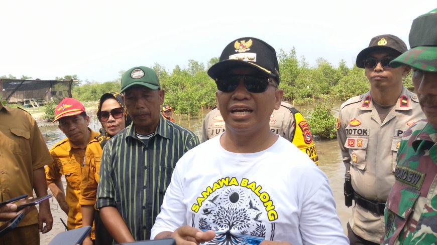 PJs Bupati Sumbawa Dr.Najamuddin Amy Pimpinan Penanaman Mangrove di Desa Pulau Kaung  - Buer