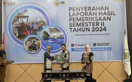 Penyerahan LHP Semester II 2024, Ketua DPRD Sumbawa Minta Pemda Segera Tindak Lanjuti Rekomendasi  BPK RI NTB