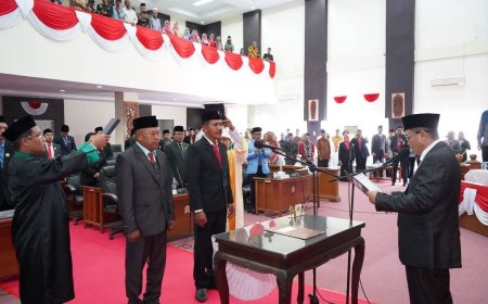 Muhammad Taufik dan I Ketut Sawitra  Dilantik, PAW Anggota DPRD Kabupaten Sumbawa Sisa Masa Jabatan 2024-2029