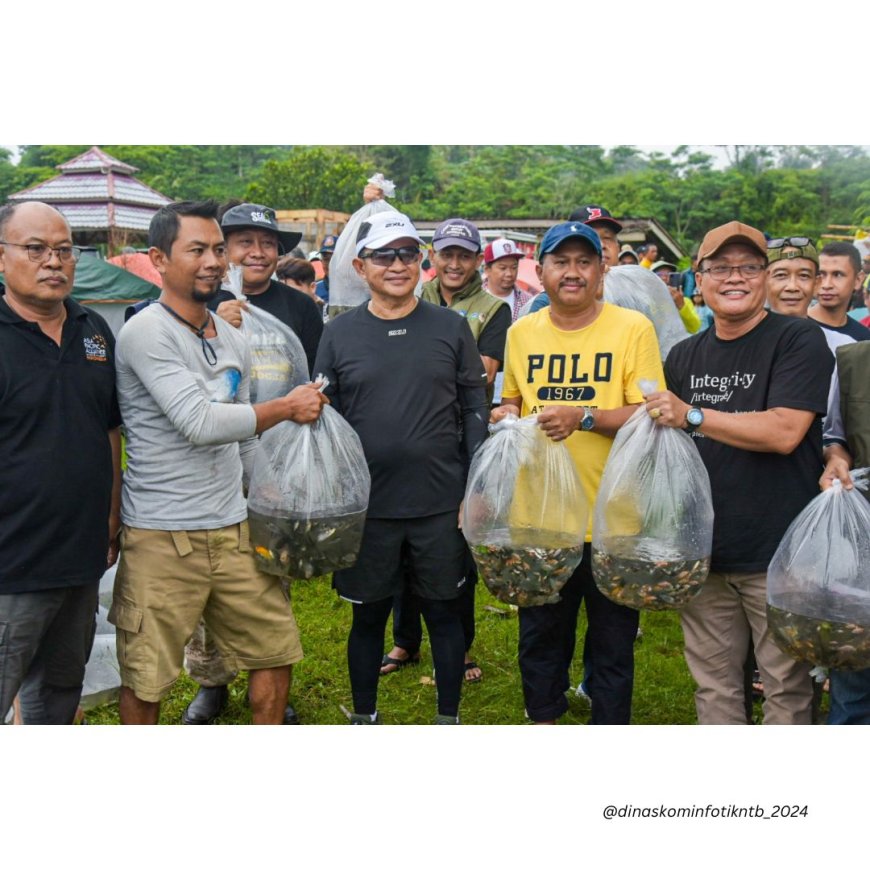 Pj Gubernur Hassanudin Lepas Benih Ikan dan Tanam Pohon upaya Pelestarian Alam Lingkungan