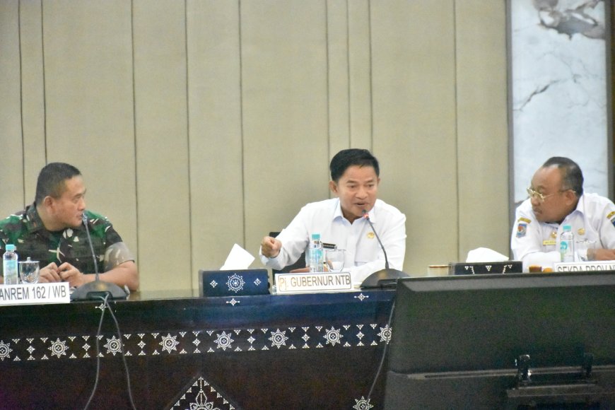 Gelar Rakor, Pj Gubernur NTB Ingatkan Semua OPD Pastikan Kesiapan Sambut Program Pemenuhan Gizi