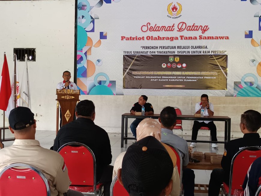 Buka Muskab FORKI, KONI Sumbawa Harapkan Soliditas Organisasi Diperkuat