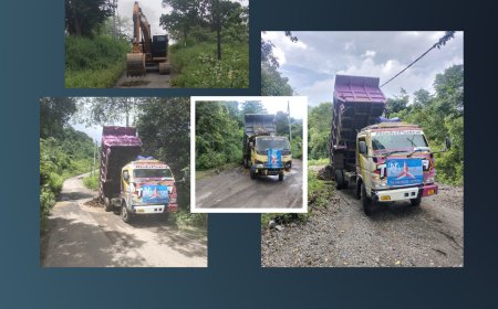 Demi Warga, Anggota DPRD Juliansyah  Perbaiki Jalan Ropang-Lantung yang Rusak  Pakai Dana Pribadi